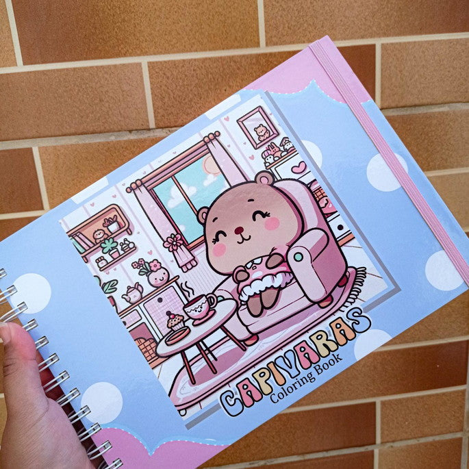 Caderno de Colorir Capivara - Capa personalizada