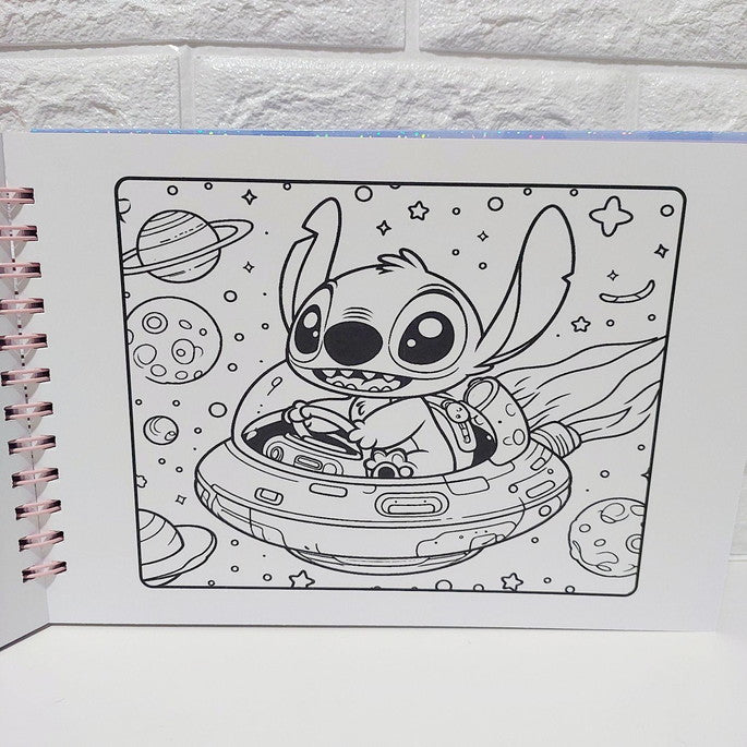 Caderno colorir Stitch